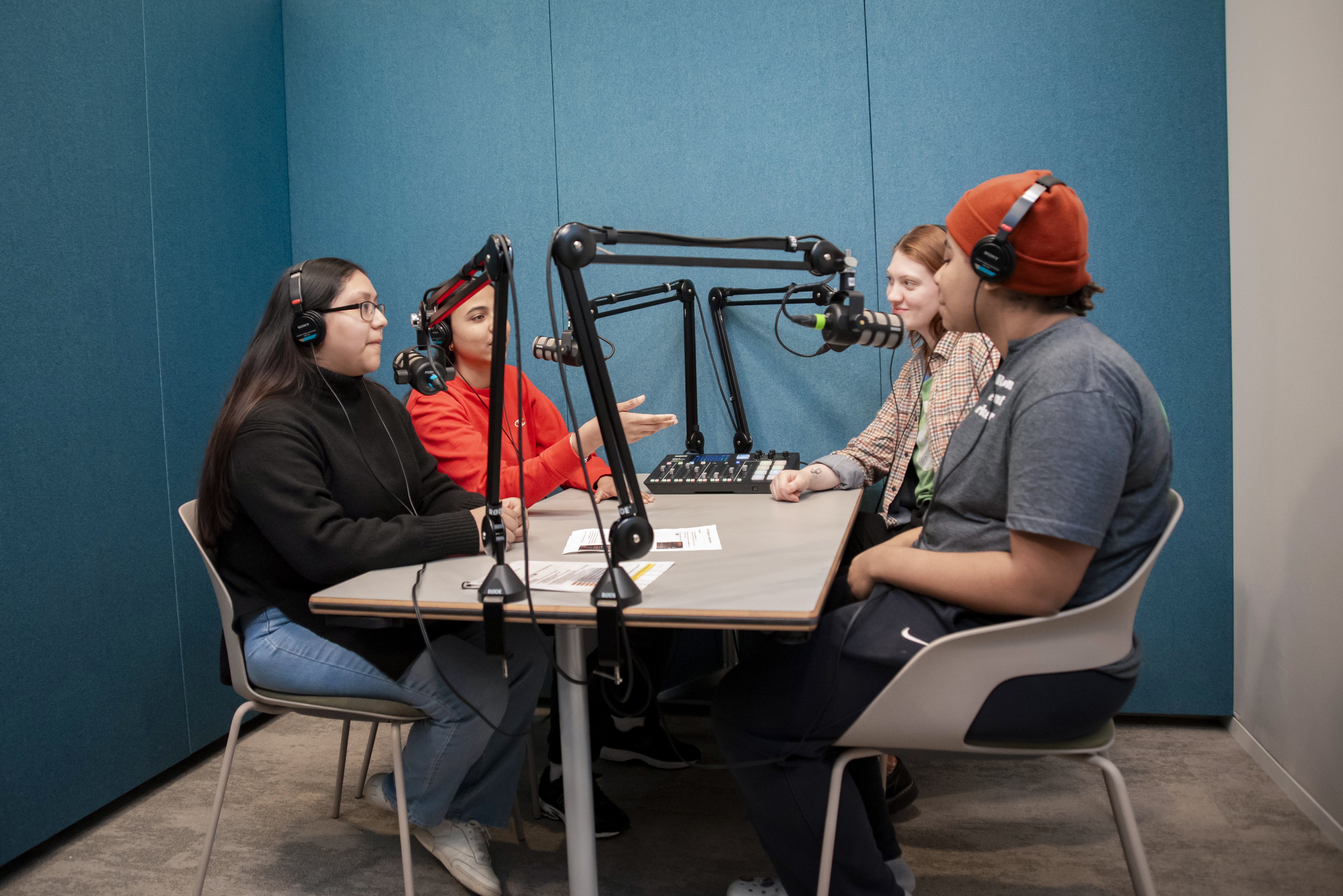 Podcasting station in the Digital Media Hub