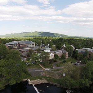 Drone photograph of Smith College campus