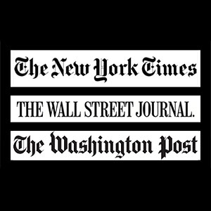 Logos New York Times, Wall Street Journal, Washington Post