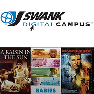 Swank Digital Campus logo and movie images