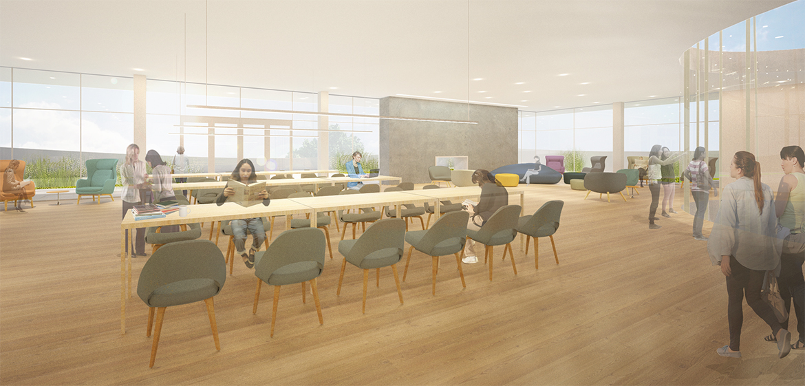 New Neilson Library skyline reading room 