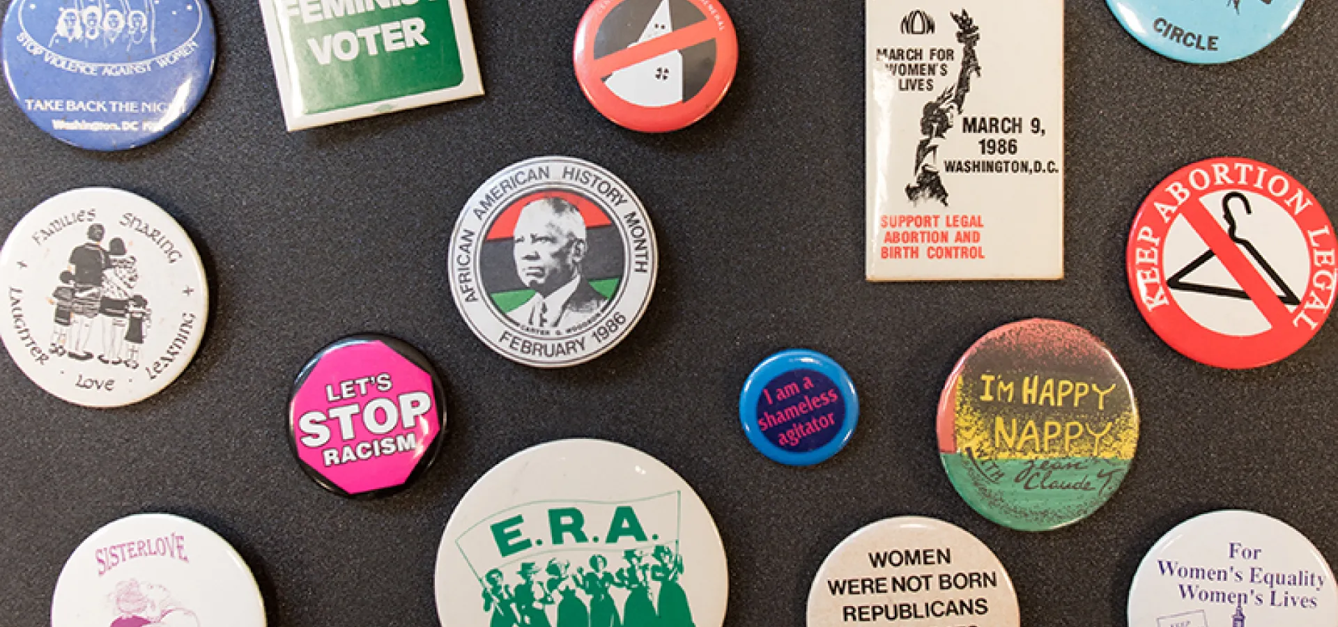 Buttons from the Sophia Smith Collection of Women's History