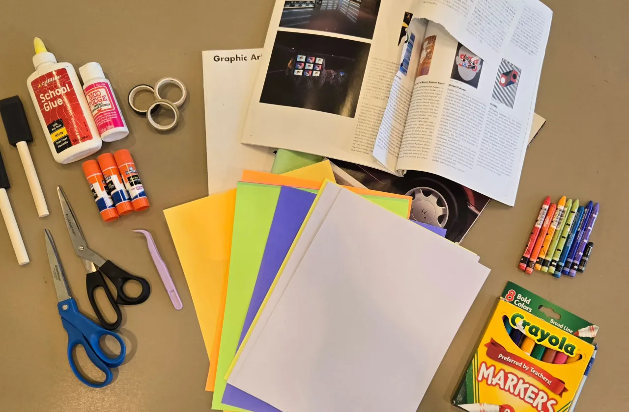 Zine making kit supplies