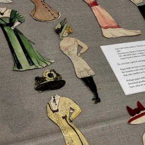 Close up of cut-out dolls