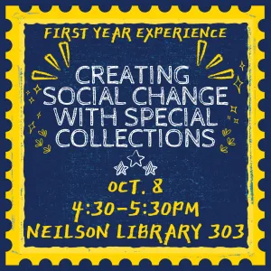 Special Collections First-Year Experience poster 2024