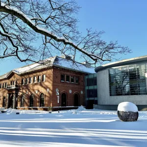 Neilson Library in winter