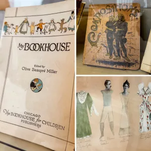 Collage of exhibits, Smithie Children's Book Authors