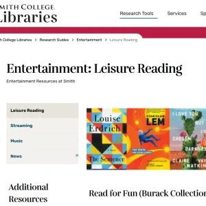screenshot Entertainment research guide