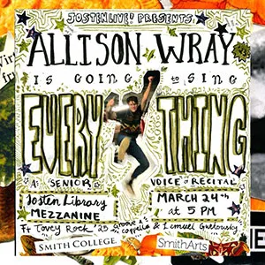 Poster for Allison Wray concert on March 24