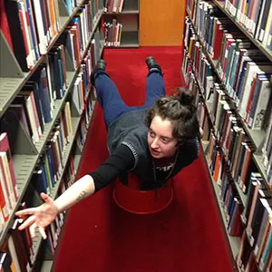 dancer in the library