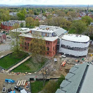 Aerial view of Neilson Library
