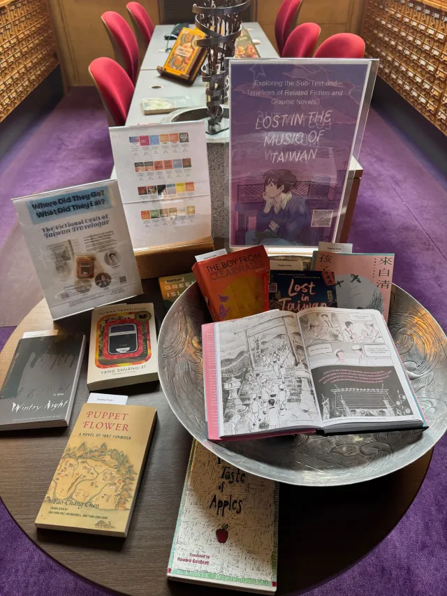 Taiwan Travelogue exhibits in Josten Library