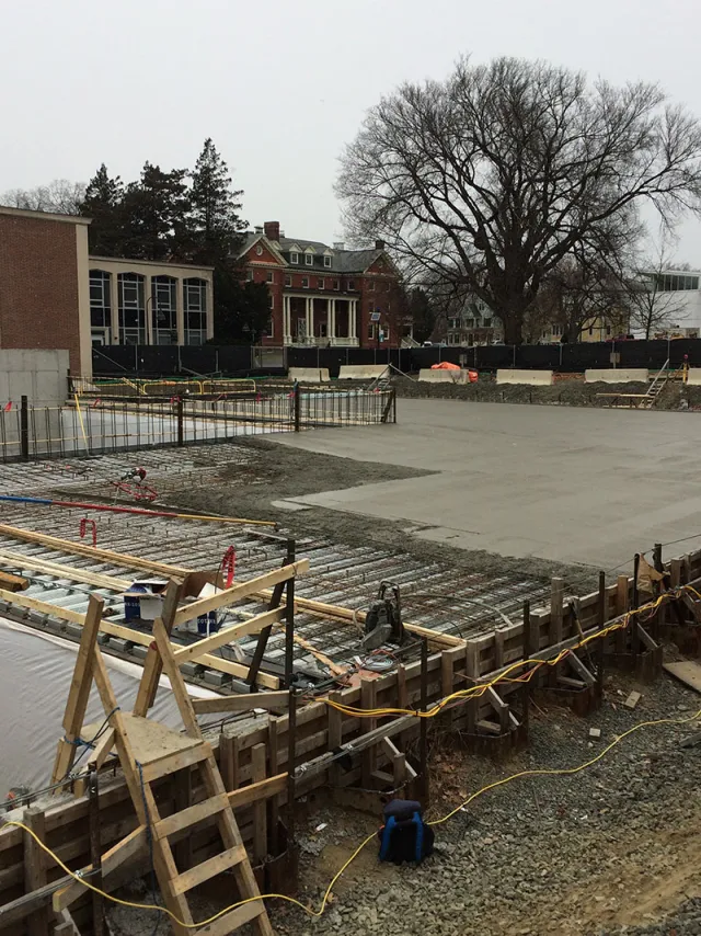 Neilson Library construction site - North Addition - Roof Deck