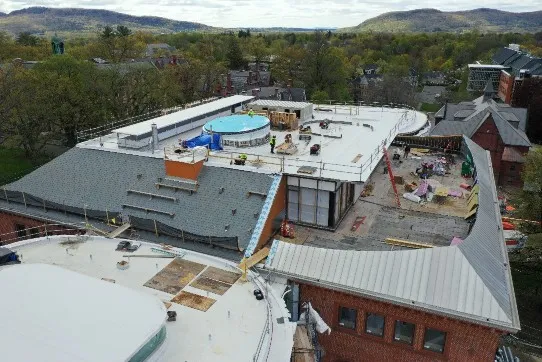 Aerial view showing oculus