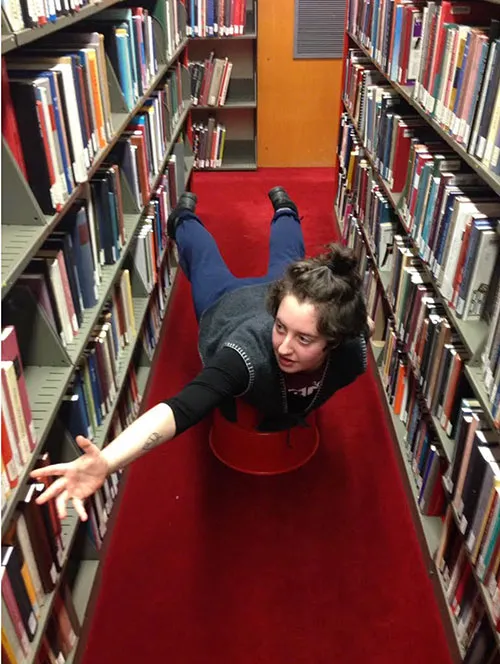 dancer in the library