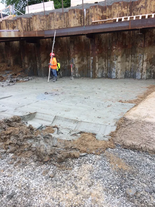 North site showing clay bottom of Lake Hitchcock