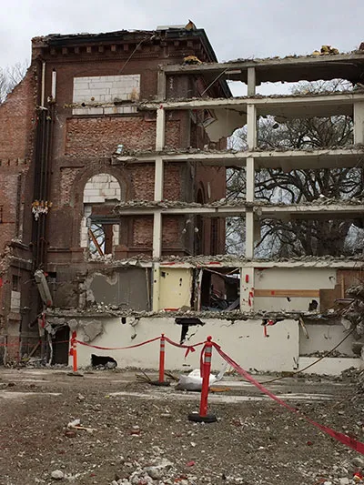 Neilson Library demolition April 2018