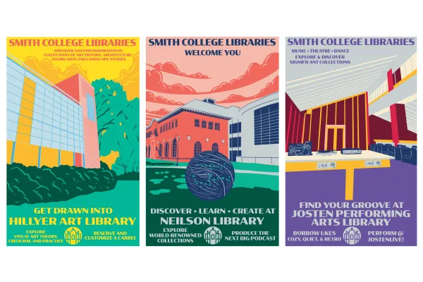 Aaron Wood poster designs for the Libraries