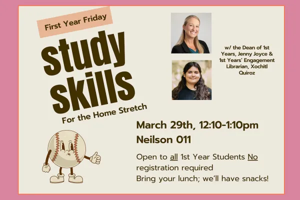 Poster image for First Years Friday Study Skills
