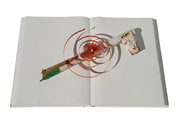Broken Markers, a book-object created by Werner Pfeiffer in 1995