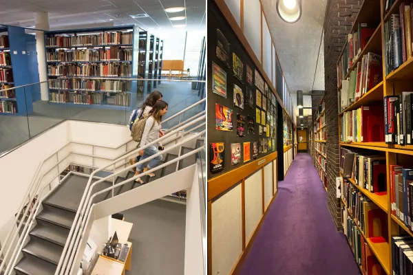 Interiors of Hillyer and Josten Libraries