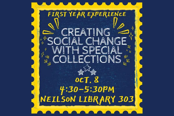 Special Collections First-Year Experience poster 2024