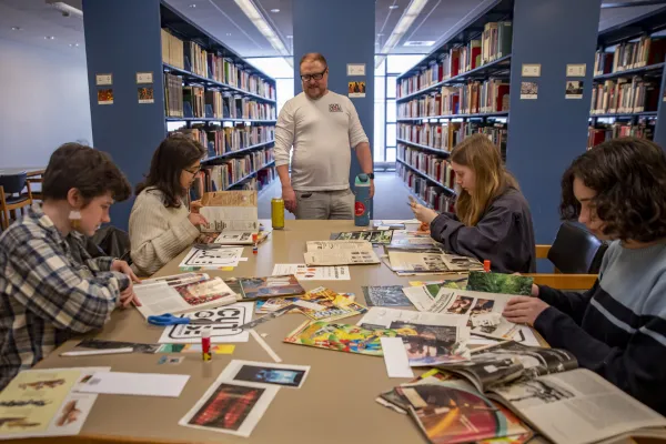 Smith Arts Day collage workshop