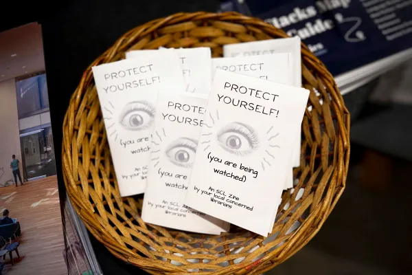 Privacy zines in basket