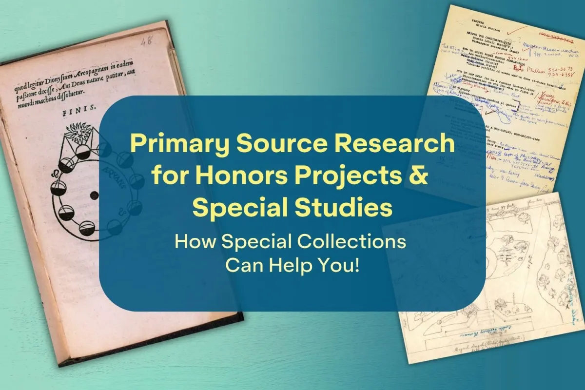 Primary Source Research for Honors Projects & Special Studies