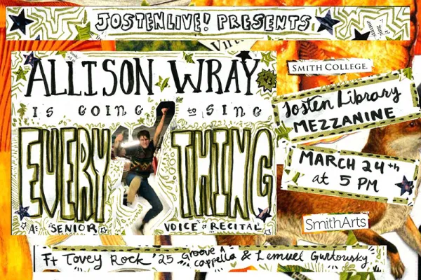 Poster for Allison Wray concert on March 24