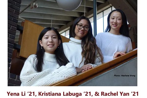 Yena Li ‘21, Kristiana Labuga ‘21, and Rachel Yan ‘21