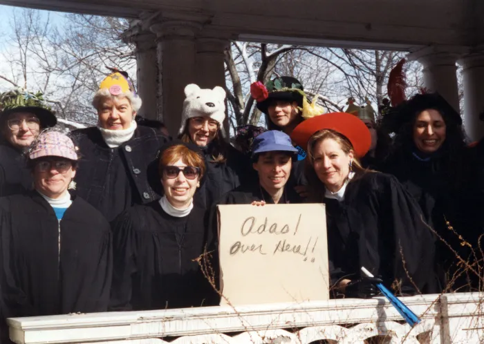 Adas gather with other seniors for Rally Day, 1993.
