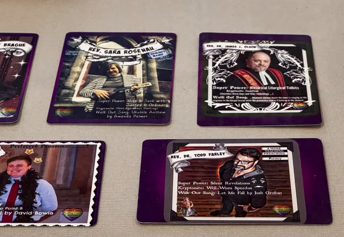 Close up Queer Clergy Trading Cards