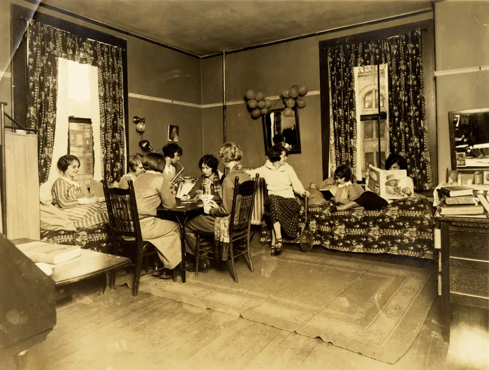 Students socializing in Hubbard House