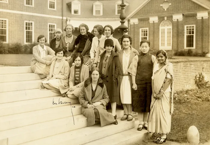 International students at Smith College in 1928