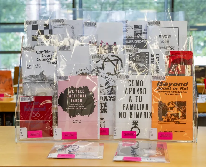 Explore the Libraries' new zine collection in Hillyer Art Library!