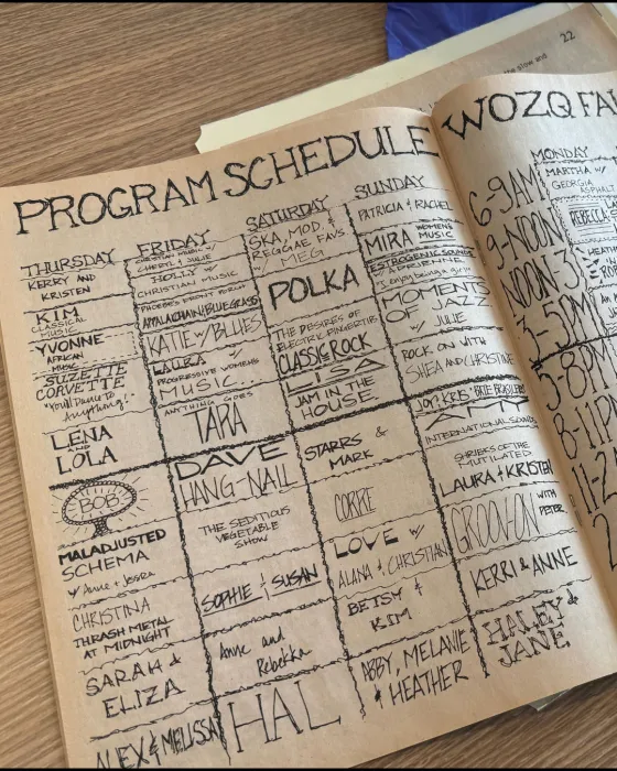 Program Schedule WOZQ