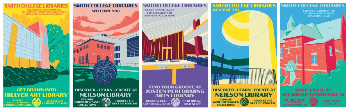 Aaron Wood poster designs for the Libraries