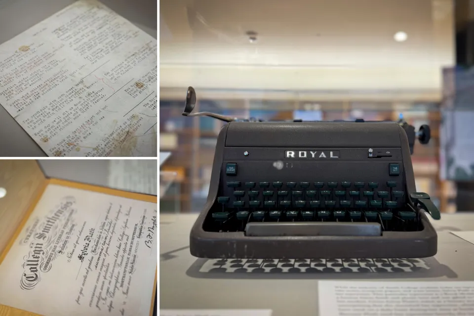 Exhibits and Sylvia Plath's typewriter