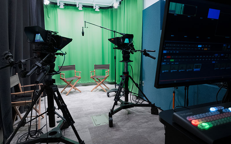 Media production studio in Neilson Library