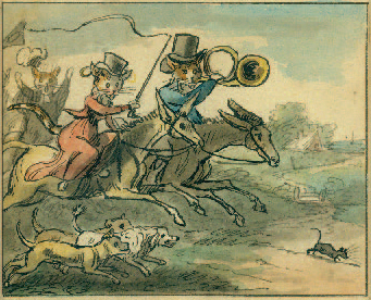 William Mulready. Watercolor of hunting cats 